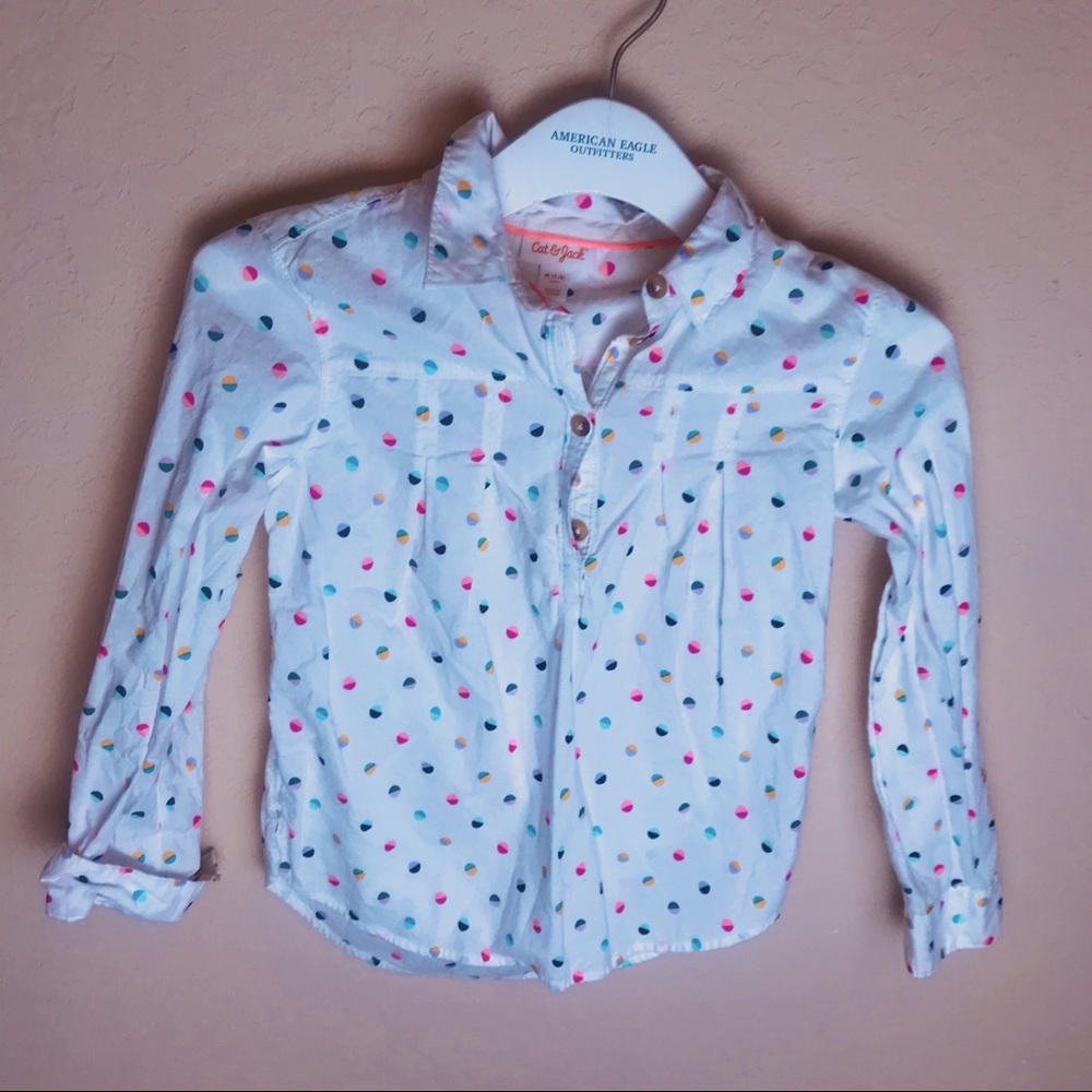 Little girl button down top 7-8